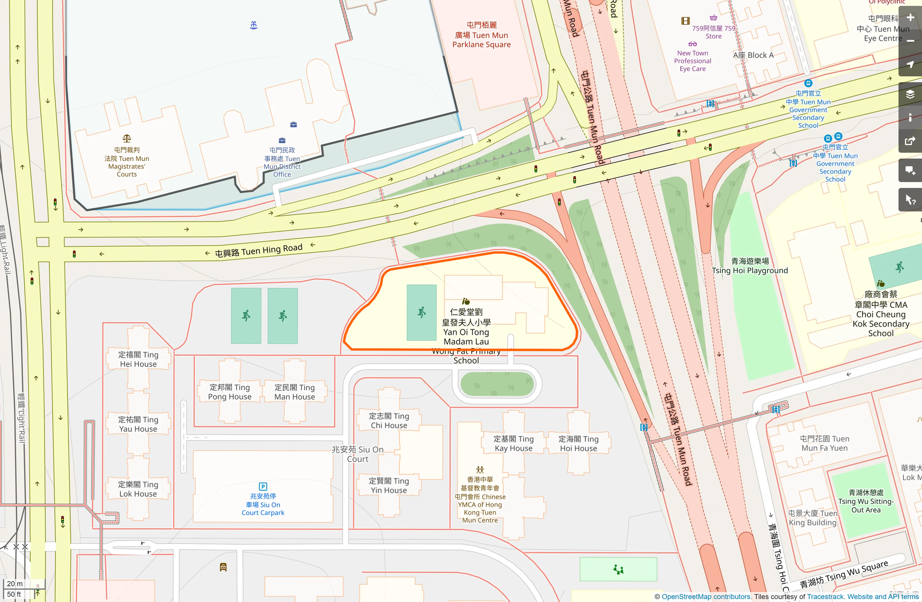 OSM: 仁愛堂劉皇發夫人小學 Yan Oi Tong Madam Lau Wong Fat Primary School