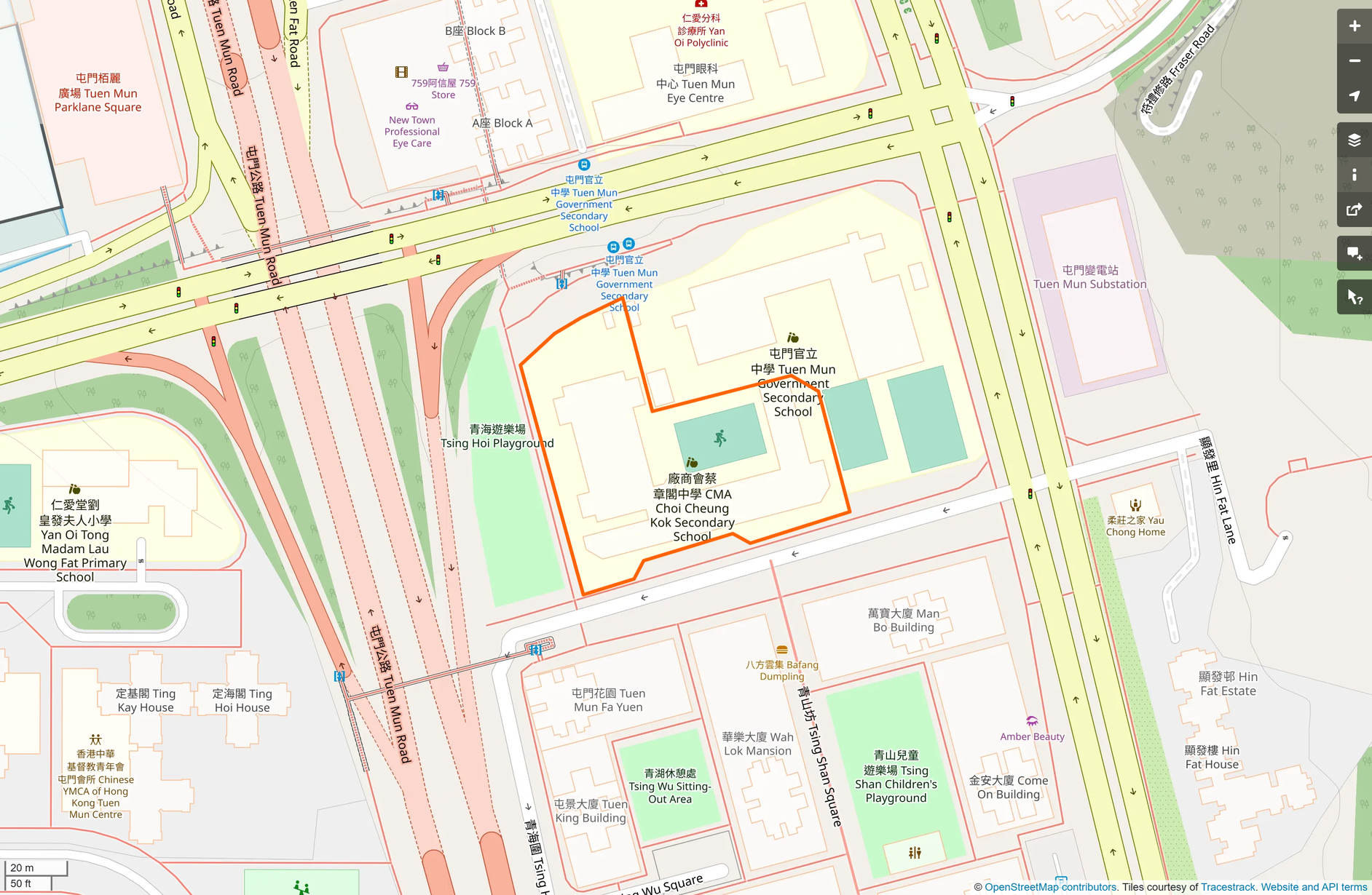 OSM: 廠商會蔡章閣中學 CMA Choi Cheung Kok Secondary School