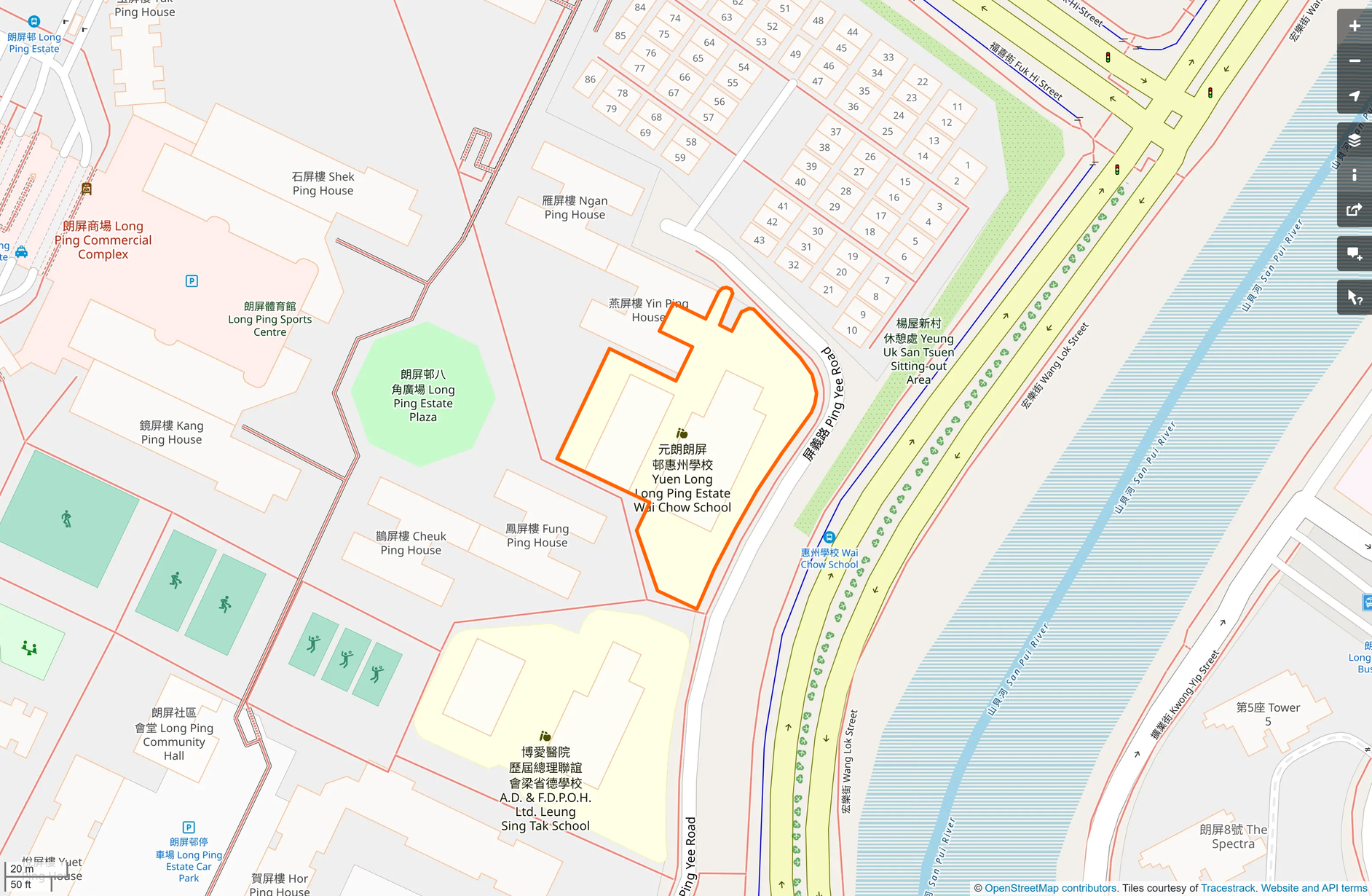 OSM: 元朗朗屏邨惠州學校 YL Long Ping Estate Wai Chow School