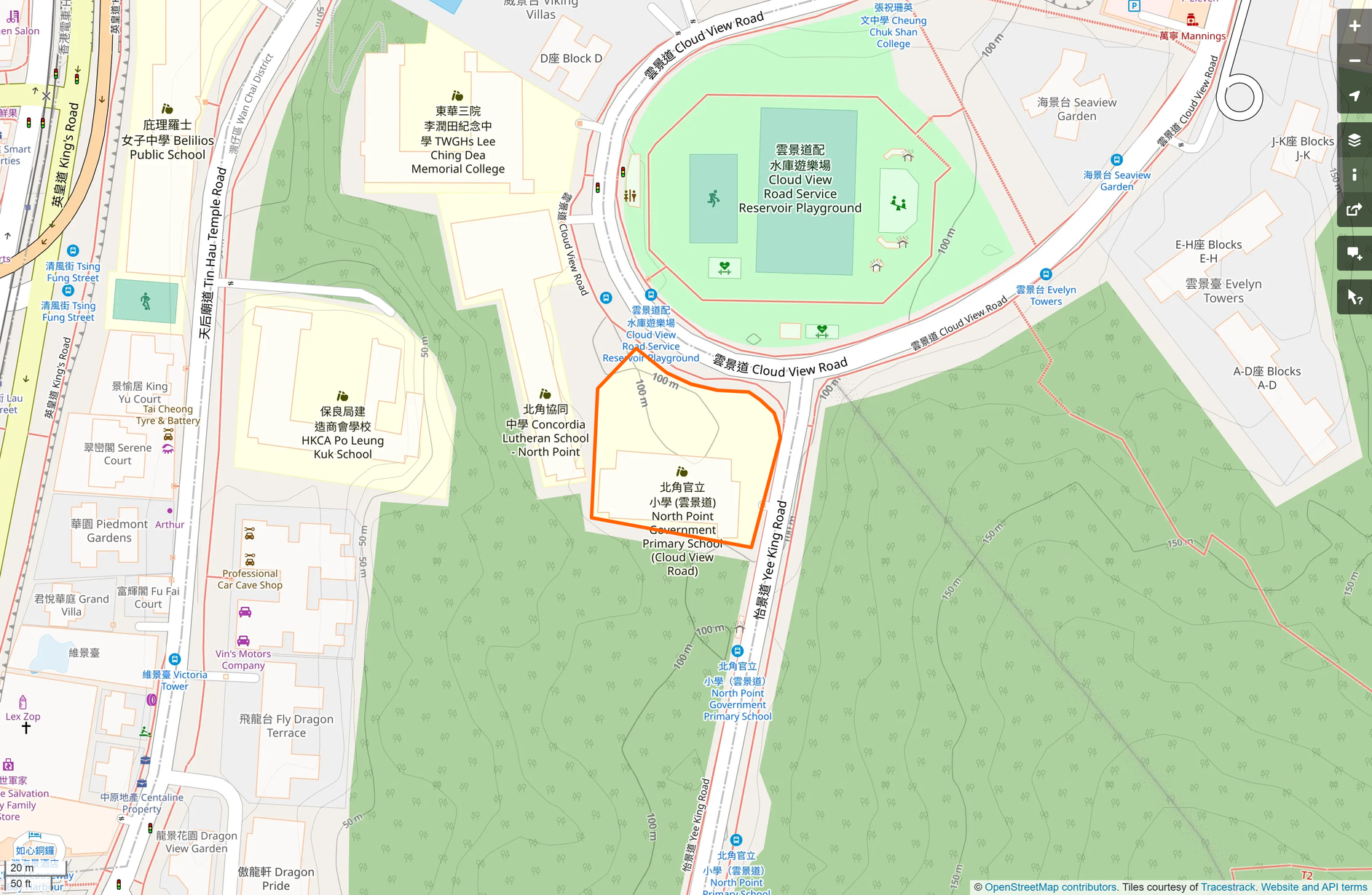 OSM: 北角官立小學(雲景道) North Point Government Primary School (Cloudview Road)