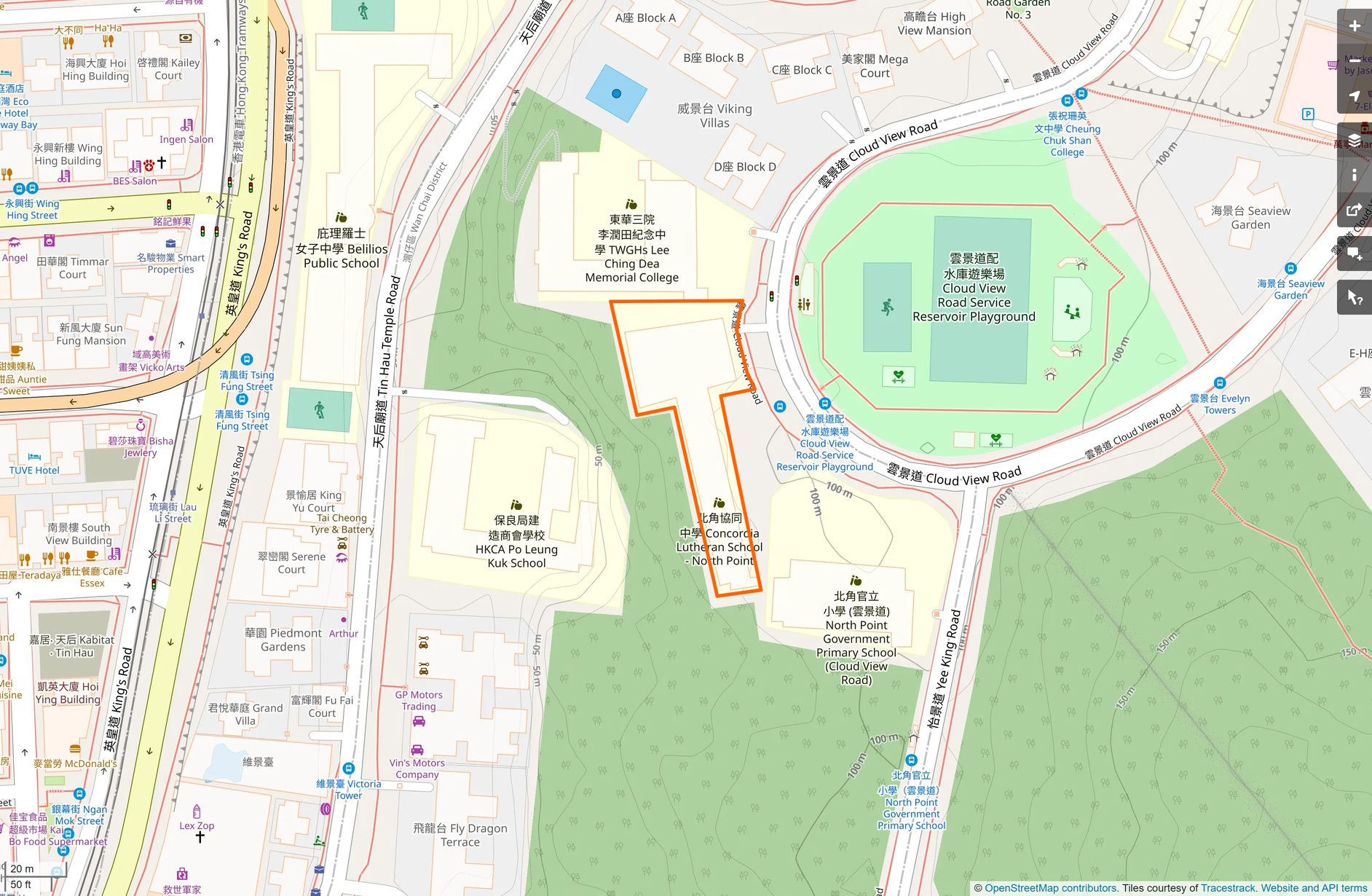 OSM: 北角協同中學 Concordia Lutheran School (North Point)