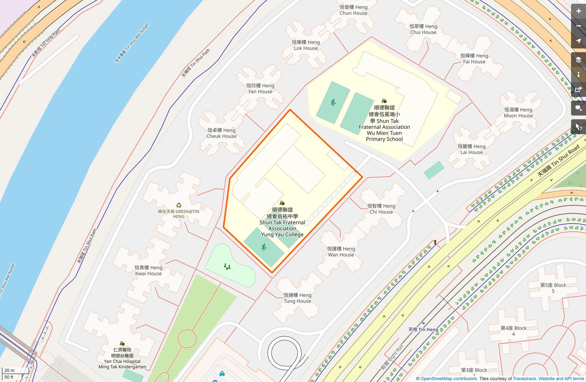 OSM: 順德聯誼總會翁祐中學 Shun Tak Fraternal Association Yung Yau College