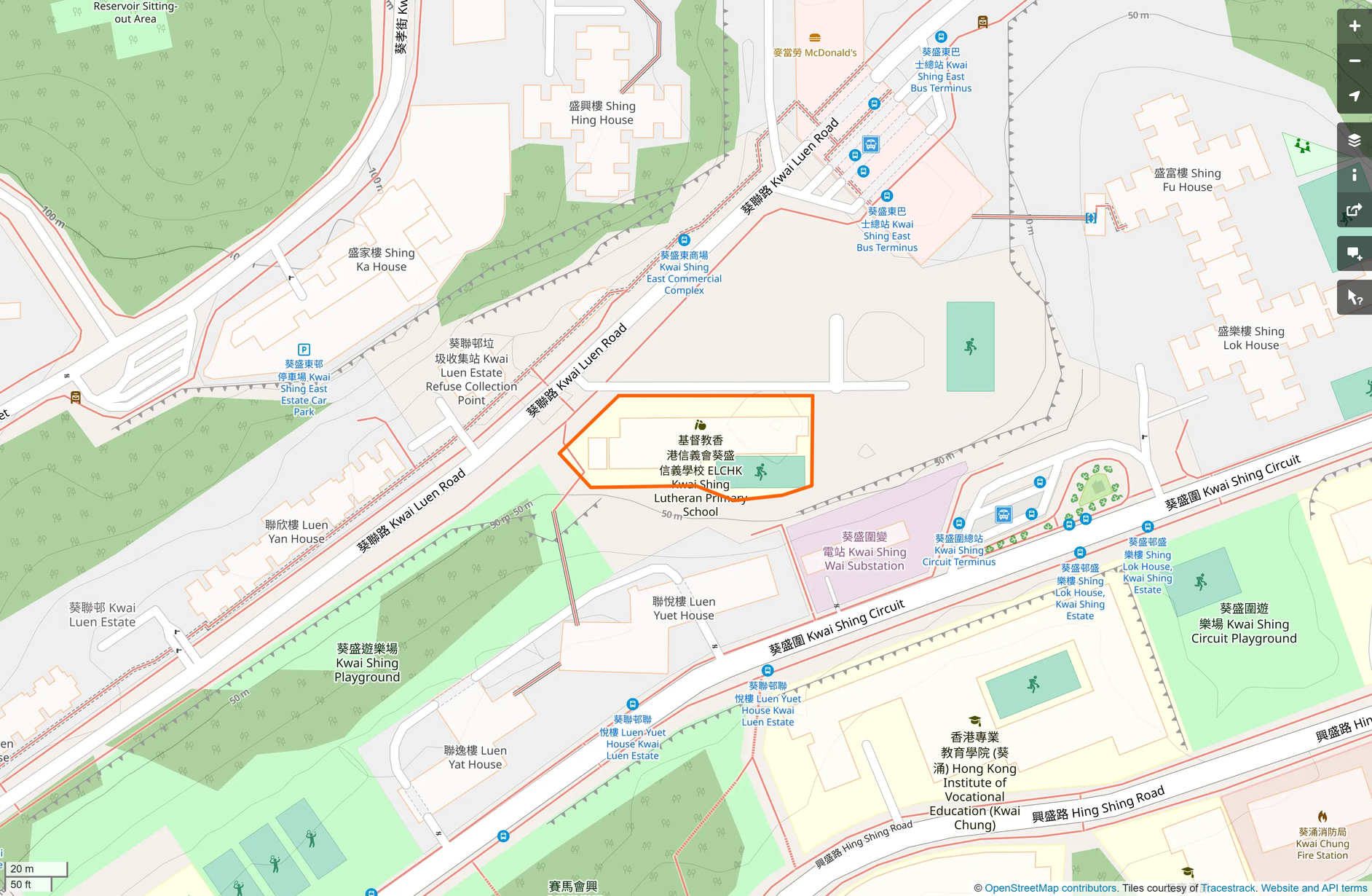 OSM: 葵盛信義學校 ELCHK Kwai Shing Lutheran Primary School
