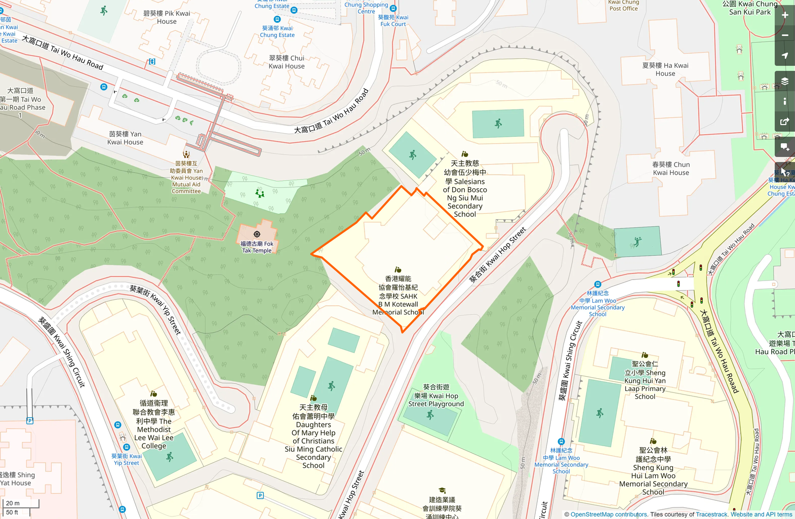 OSM: 香港耀能協會羅怡基紀念學校 SAHK B M Kotewall Memorial School