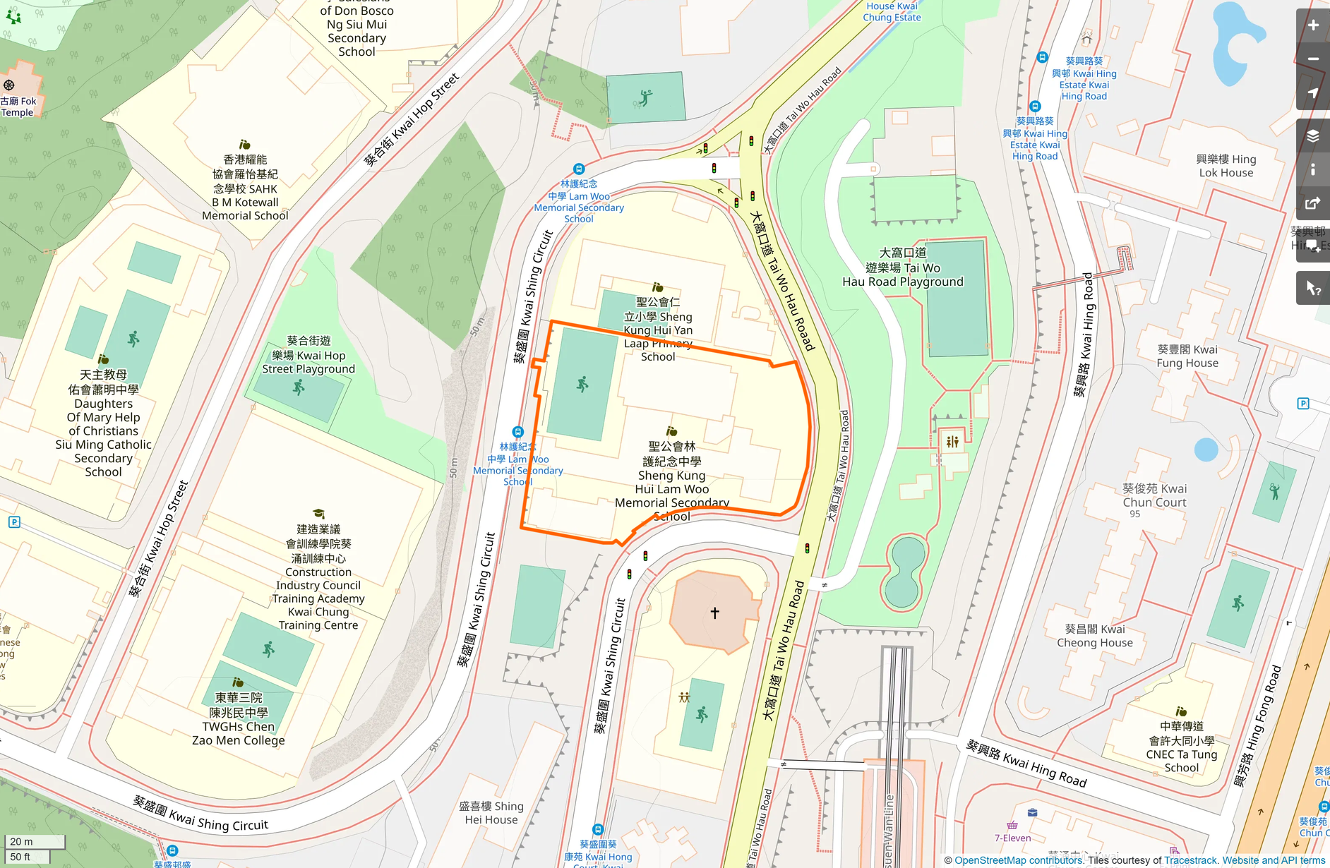 OSM: 聖公會林護紀念中學 SKH Lam Woo Memorial Secondary School