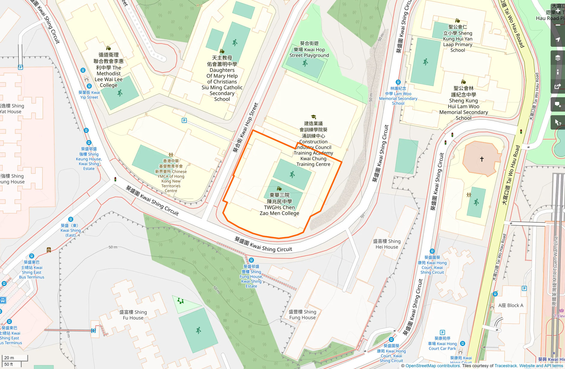 OSM: 東華三院陳兆民中學 TWGHs Chen Zao Men College