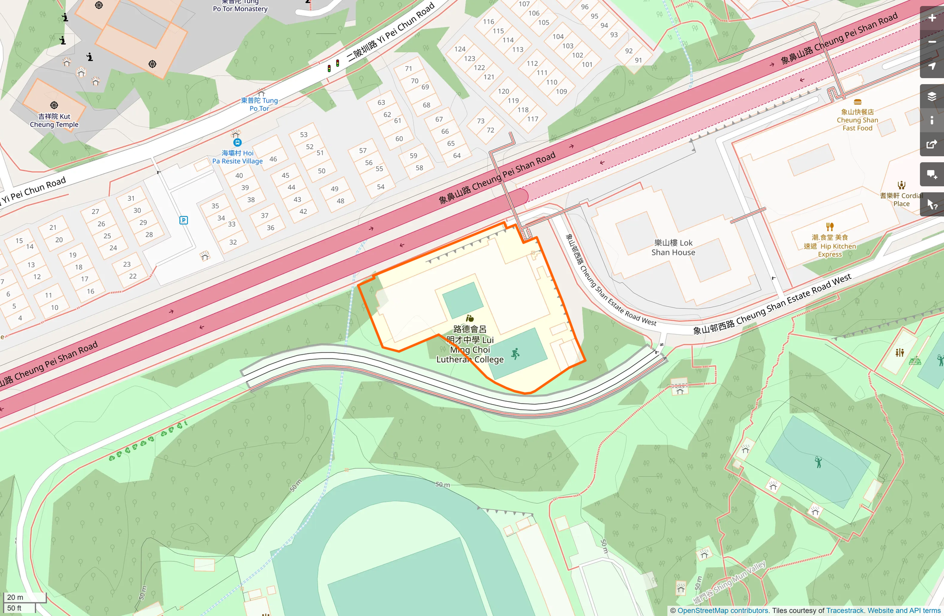 OSM: 路德會呂明才中學 Lui Ming Choi Lutheran College