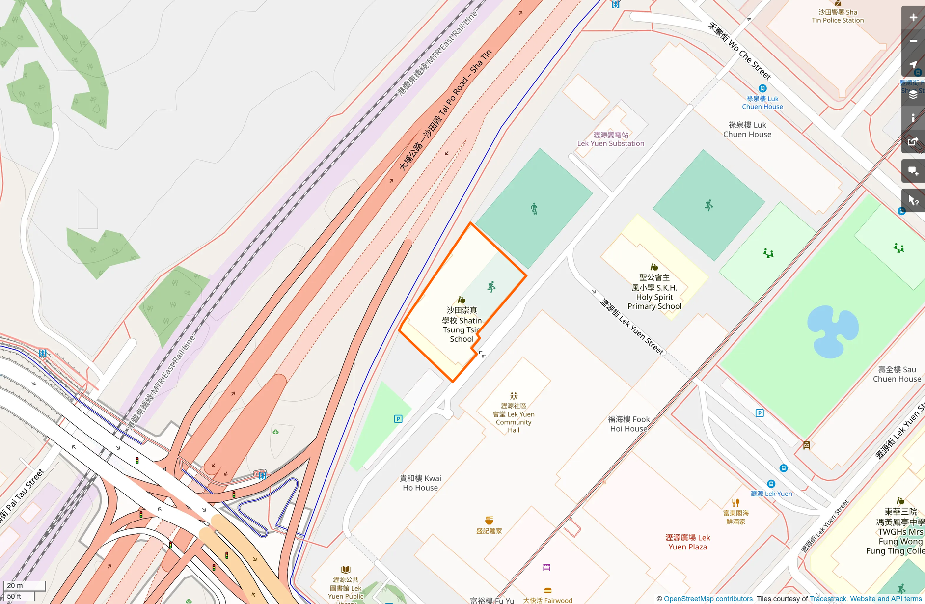 OSM: 沙田崇真學校 Shatin Tsung Tsin School