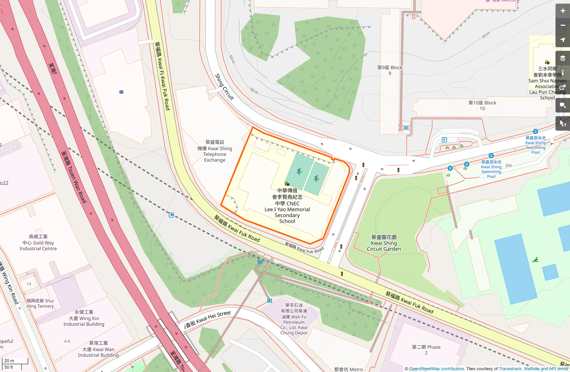 OSM: 中華傳道會李賢堯紀念中學 CNEC Lee I Yao Memorial Secondary School