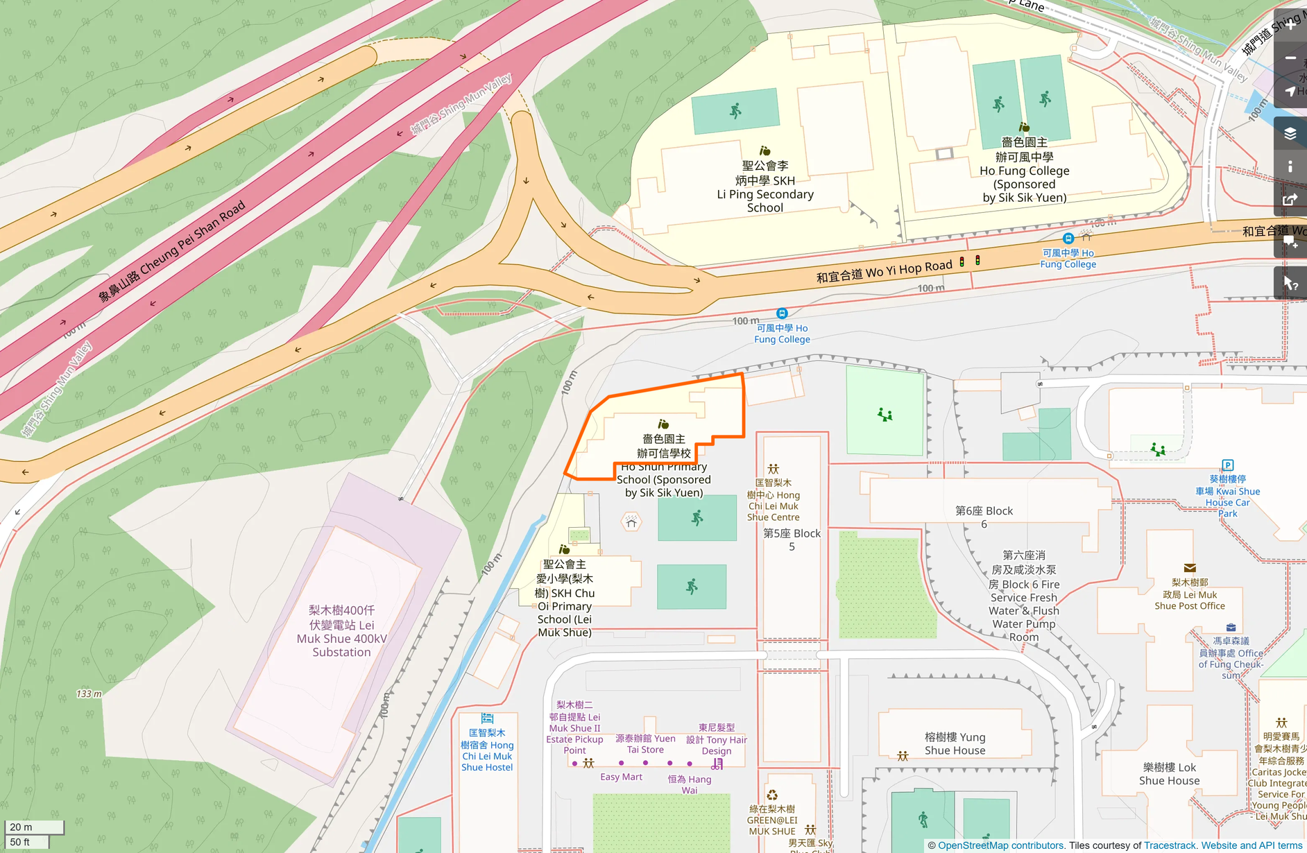 OSM: 嗇色園主辦可信學校 Ho Shun Primary School (Sponsored by Sik Sik Yuen)