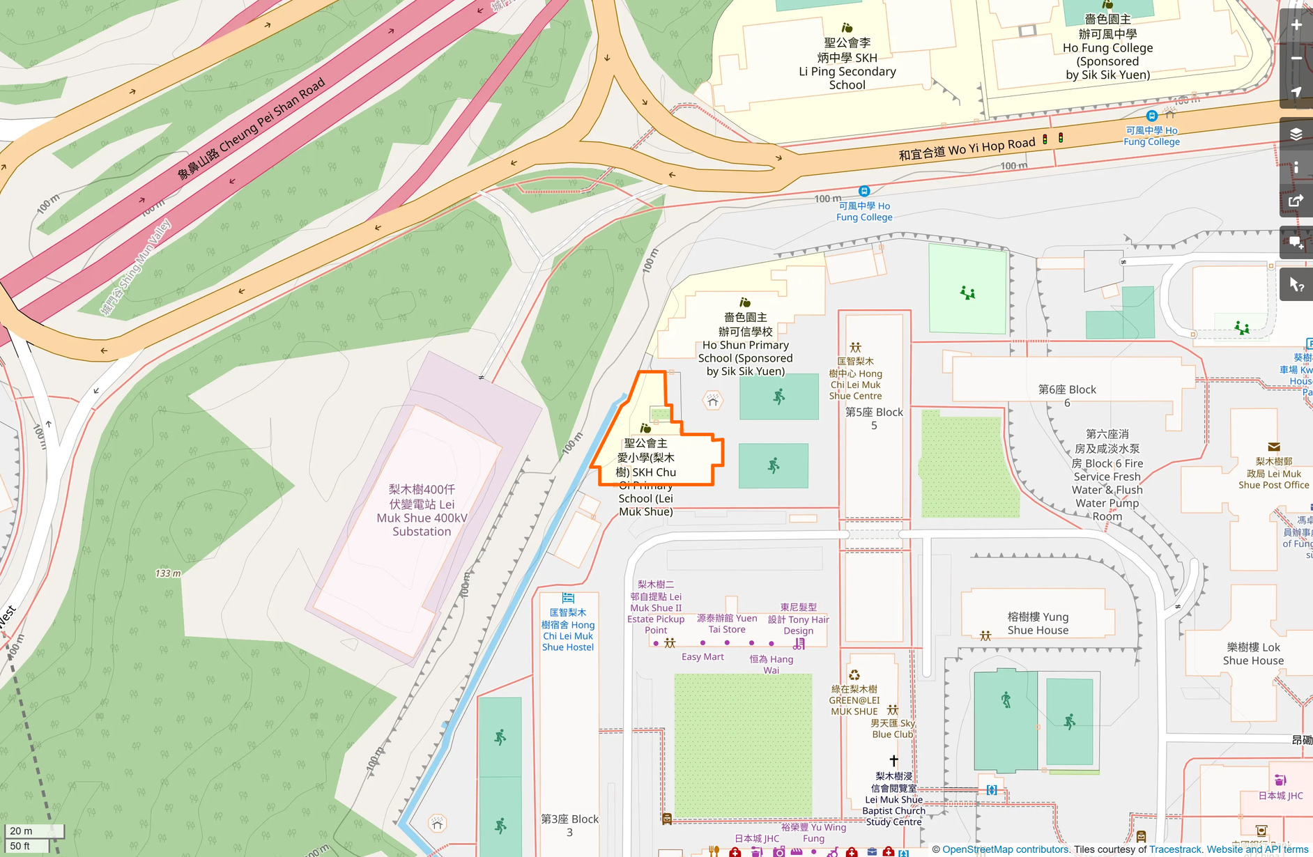 OSM: 聖公會主愛小學(梨木樹) SKH Chu Oi Primary School (Lei Muk Shue)