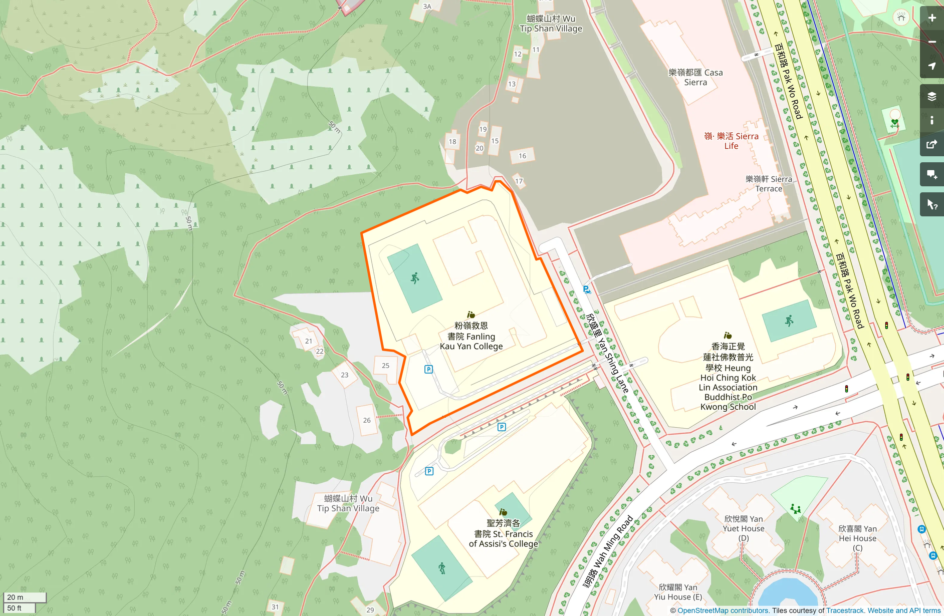 OSM: 粉嶺救恩書院 Fanling Kau Yan College