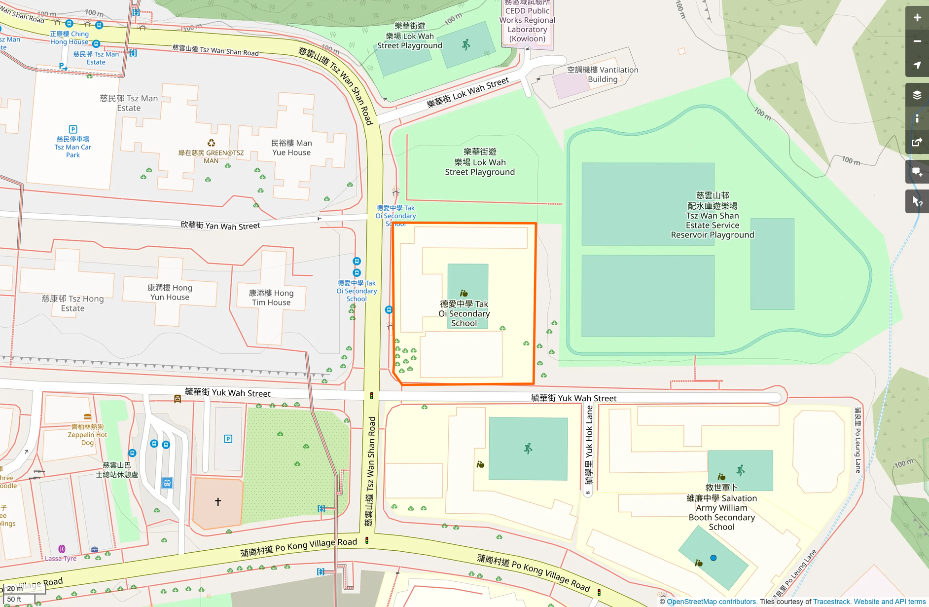 OSM: 德愛中學 Tak Oi Secondary School