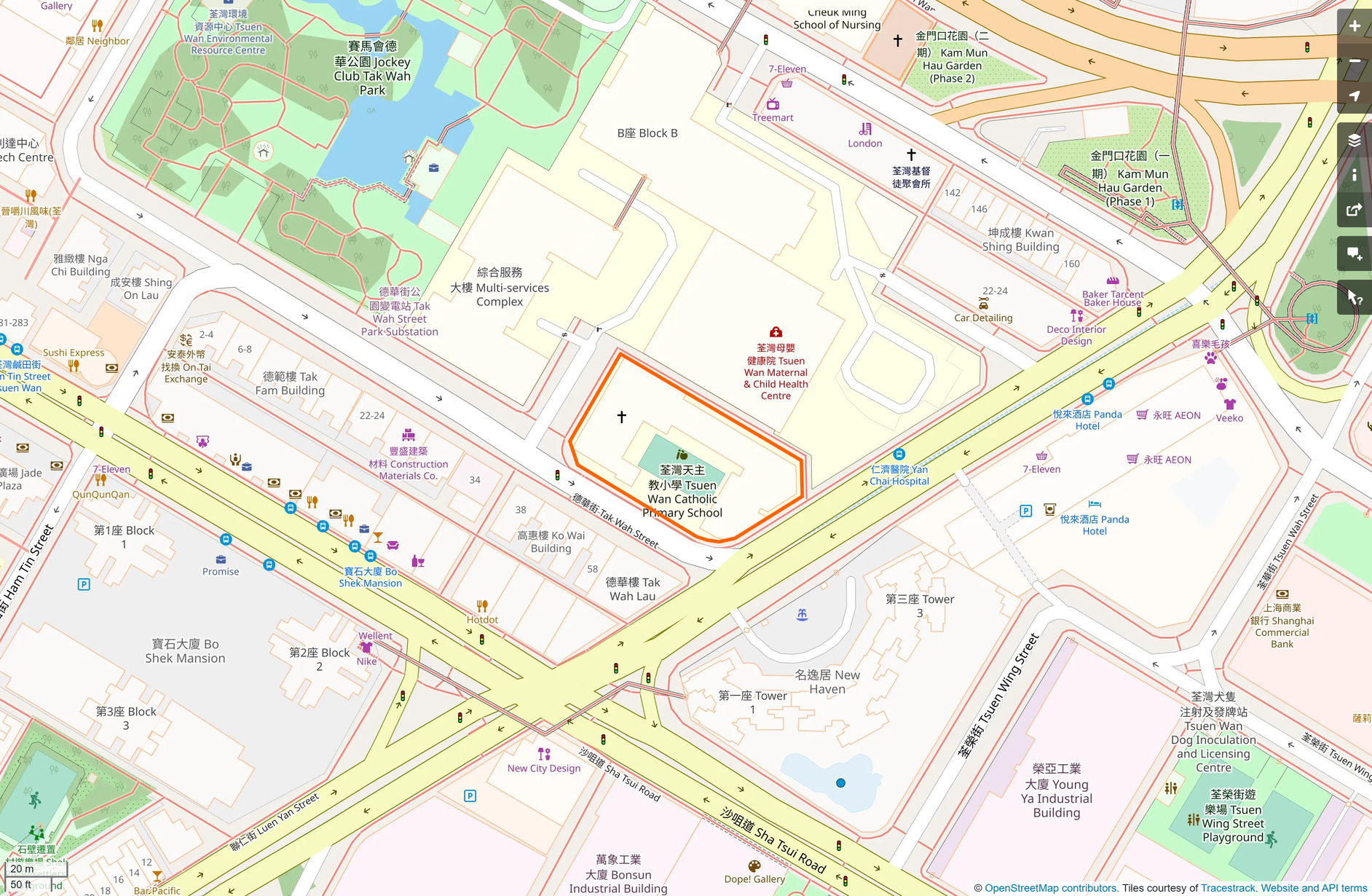 OSM: 荃灣天主教小學 Tsuen Wan Catholic Primary School