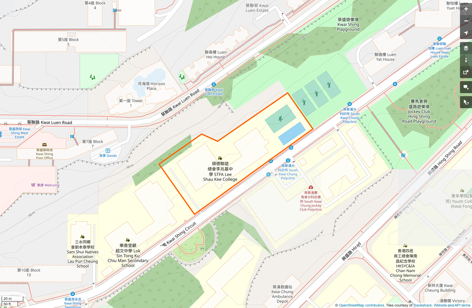 OSM: 順德聯誼總會李兆基中學 Shun Tak Fraternal Association Lee Shau Kee College