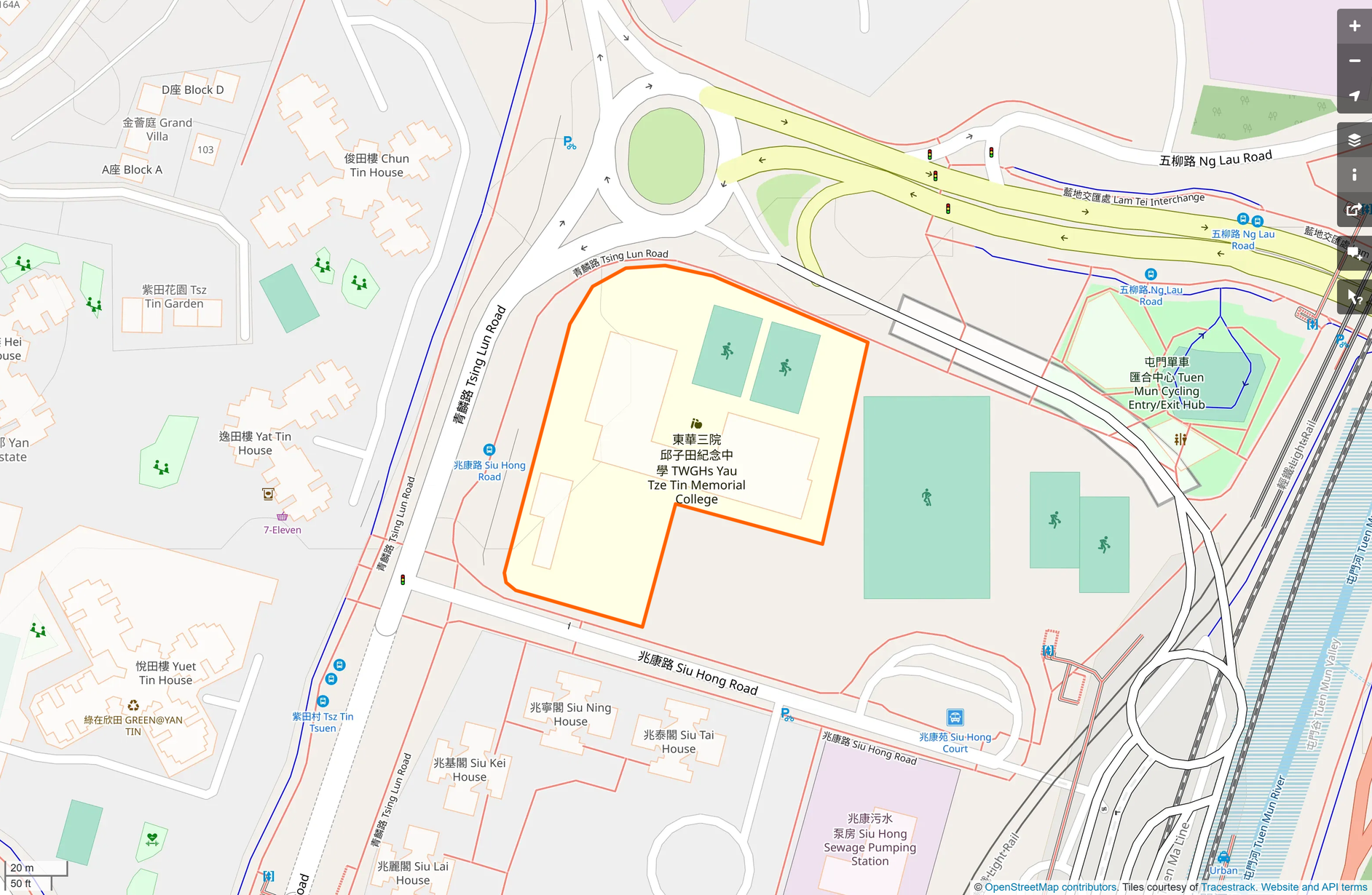 OSM: 東華三院邱子田紀念中學 TWGHs Yau Tze Tin Memorial College