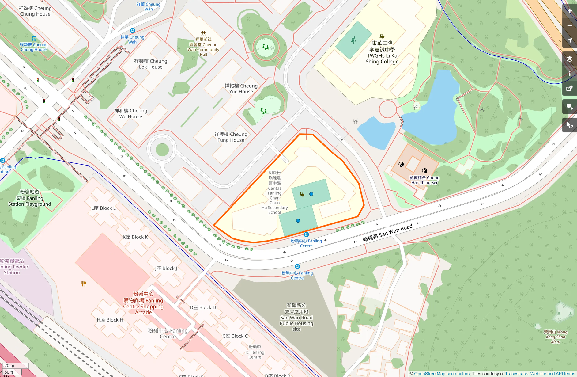 OSM: 明愛粉嶺陳震夏中學 Caritas Fanling Chan Chun Ha Secondary School