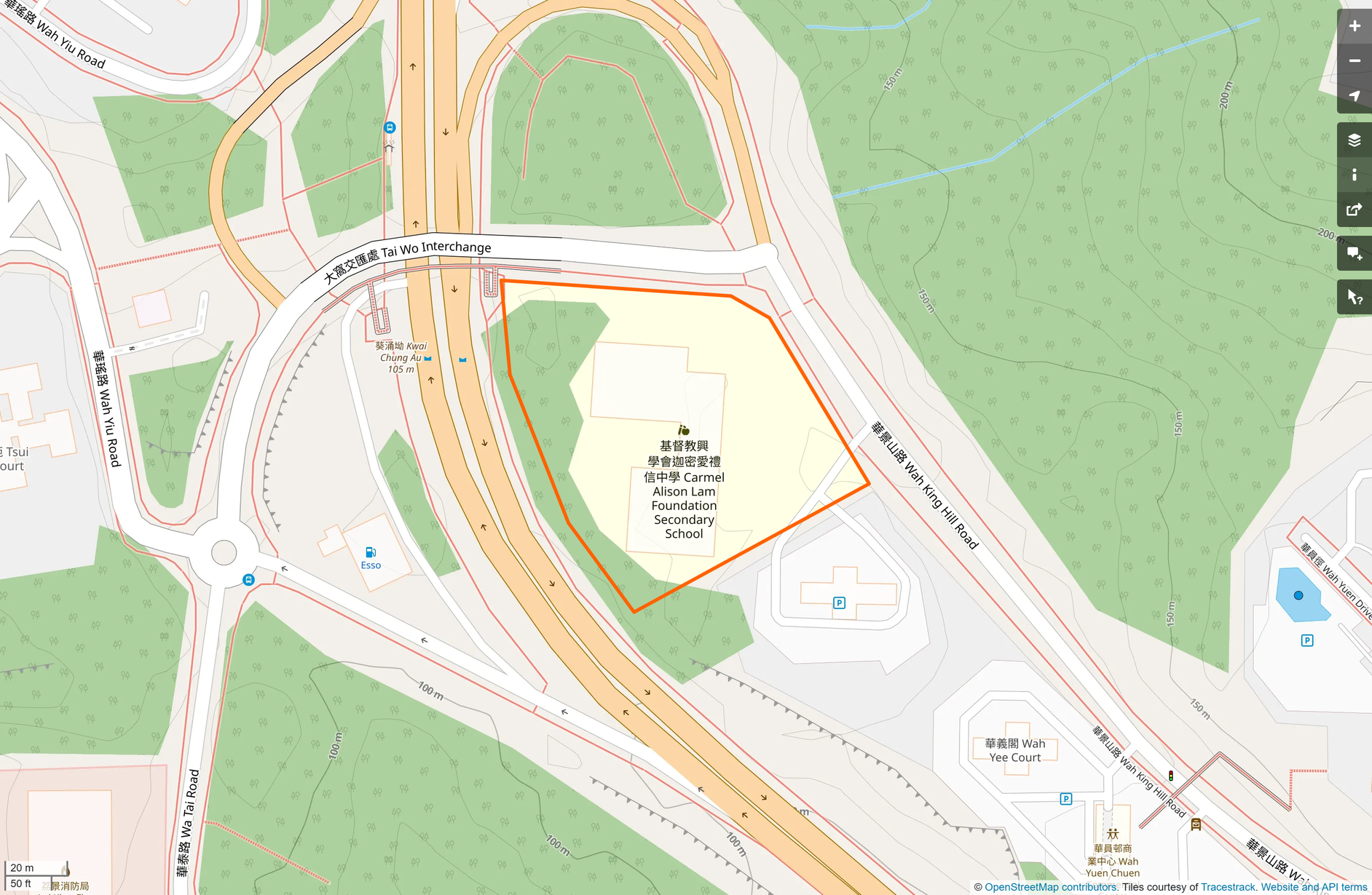 OSM: 迦密愛禮信中學 Carmel Alison Lam Foundation Secondary School