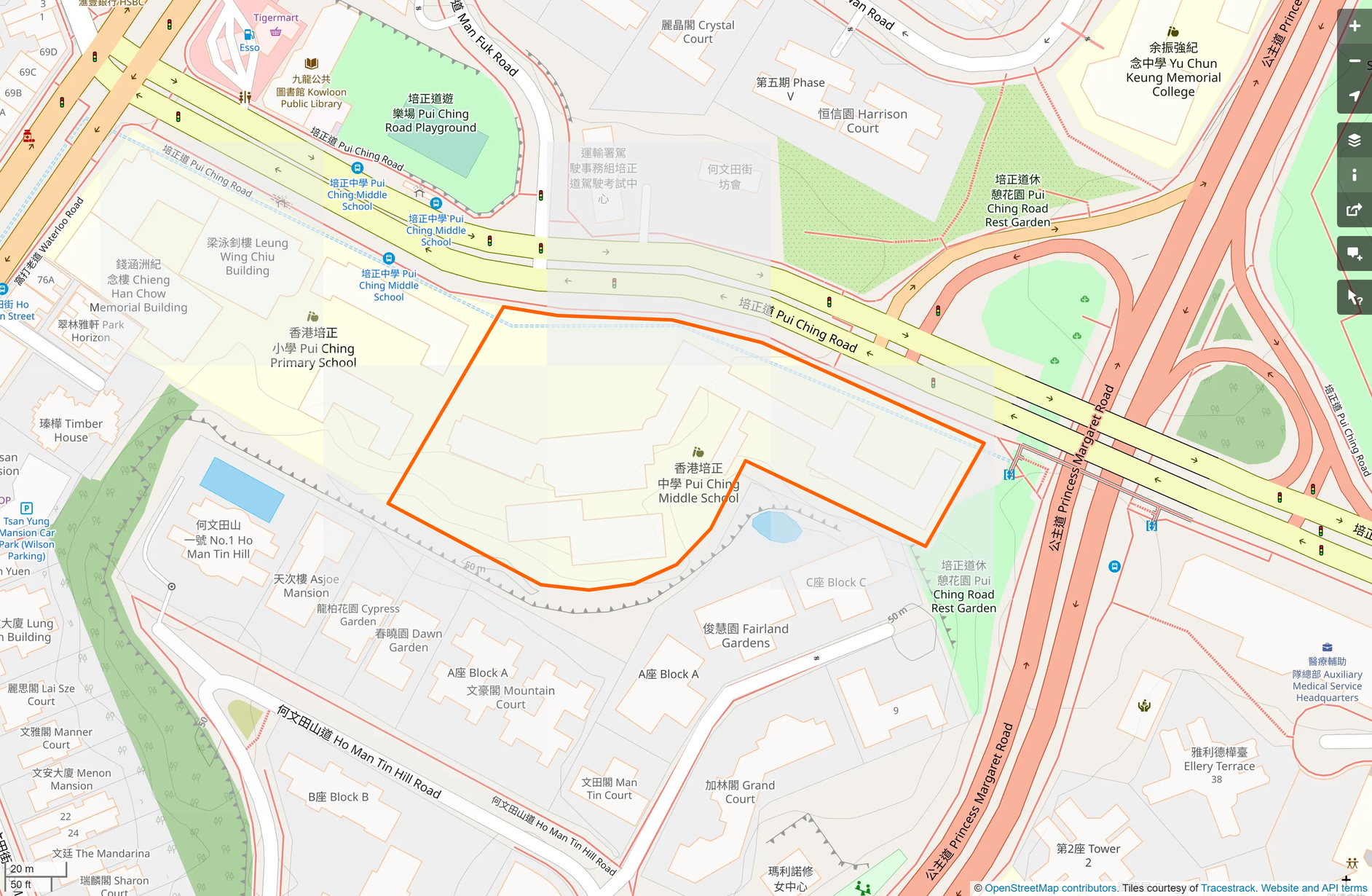OSM: 香港培正中學 Pui Ching Middle School
