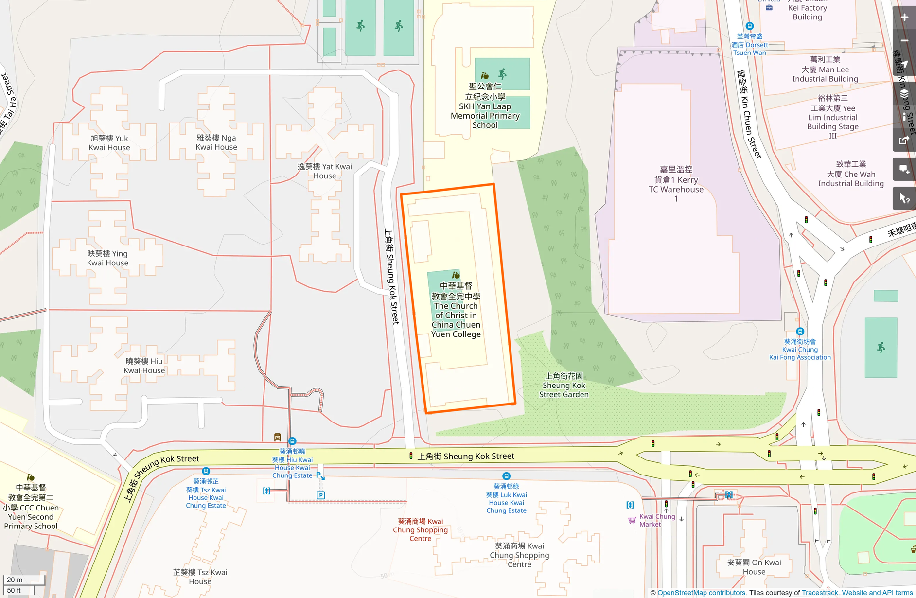OSM: 中華基督教會全完中學 CCC Chuen Yuen College