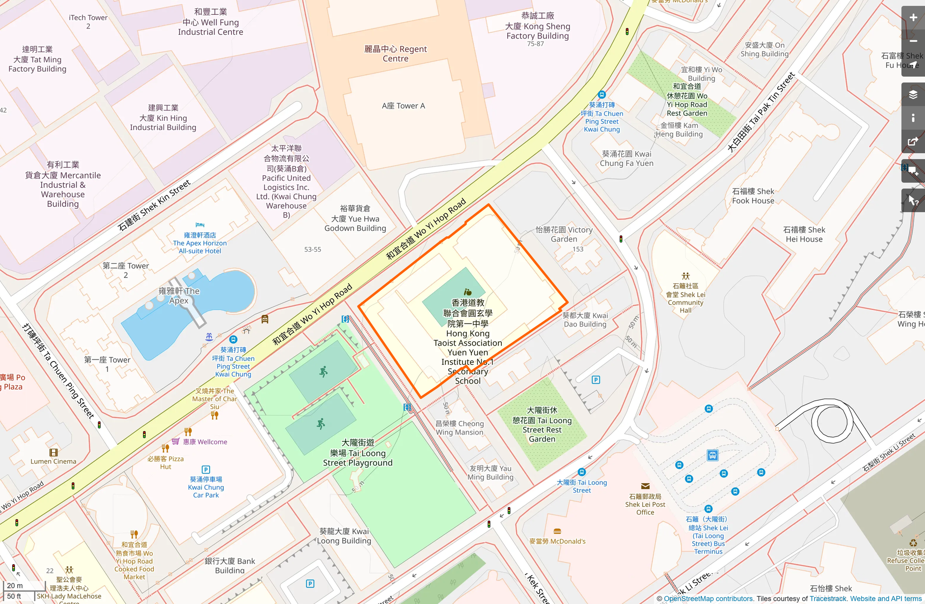 OSM: 圓玄學院第一中學 HKTA The Yuen Yuen Institute No.1 Secondary School