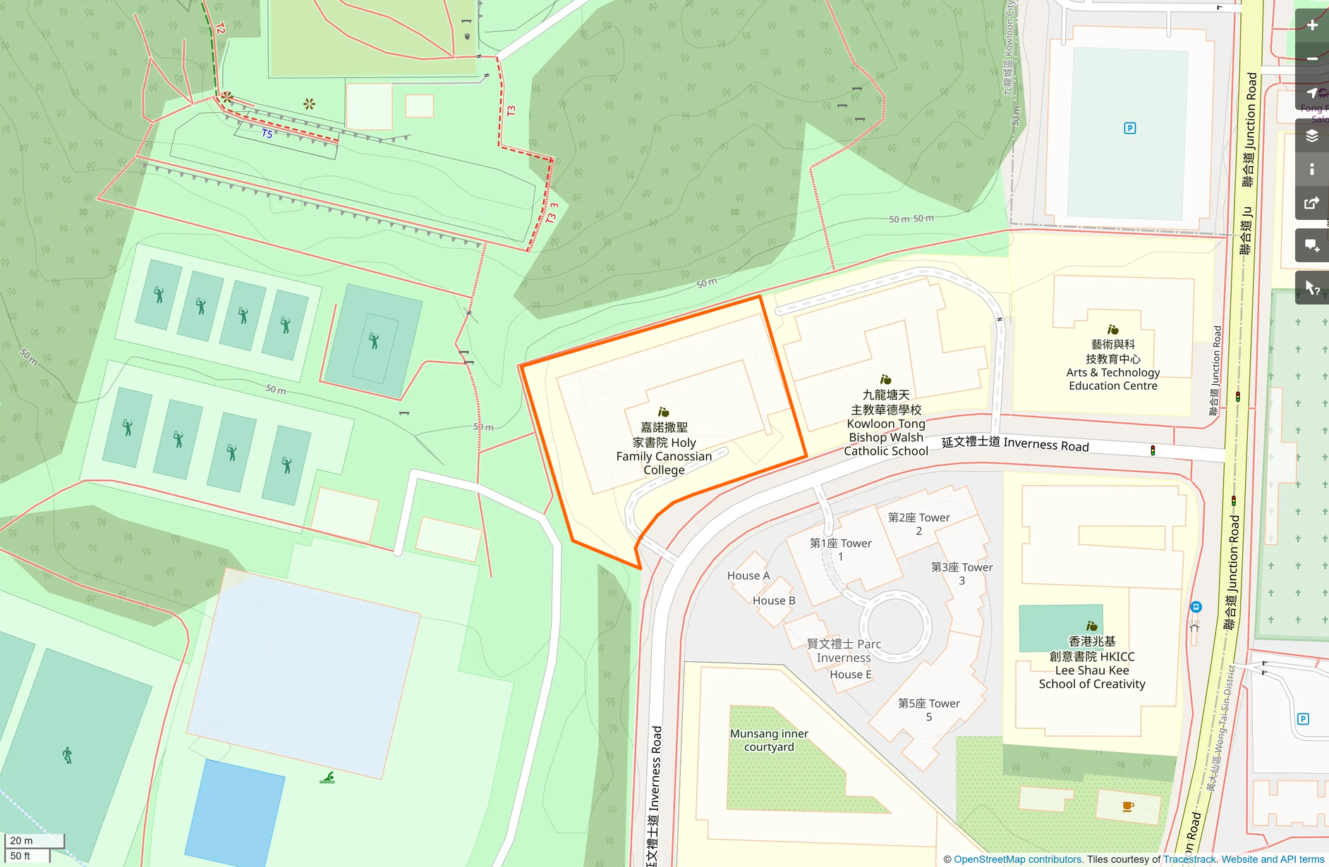 OSM: 嘉諾撒聖家書院 Holy Family Canossian College