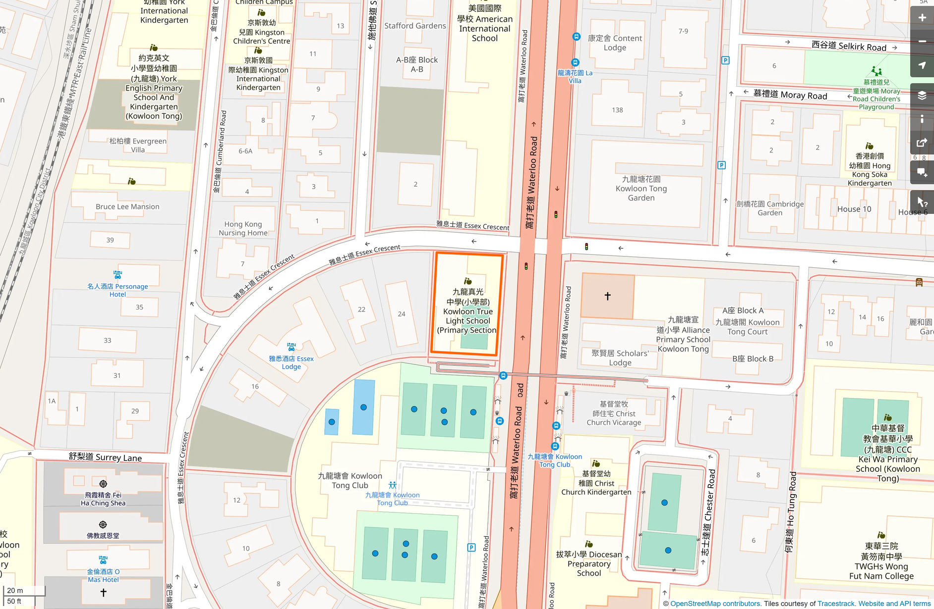 OSM: 九龍真光中學(小學部) Kowloon True Light School (Primary Section)