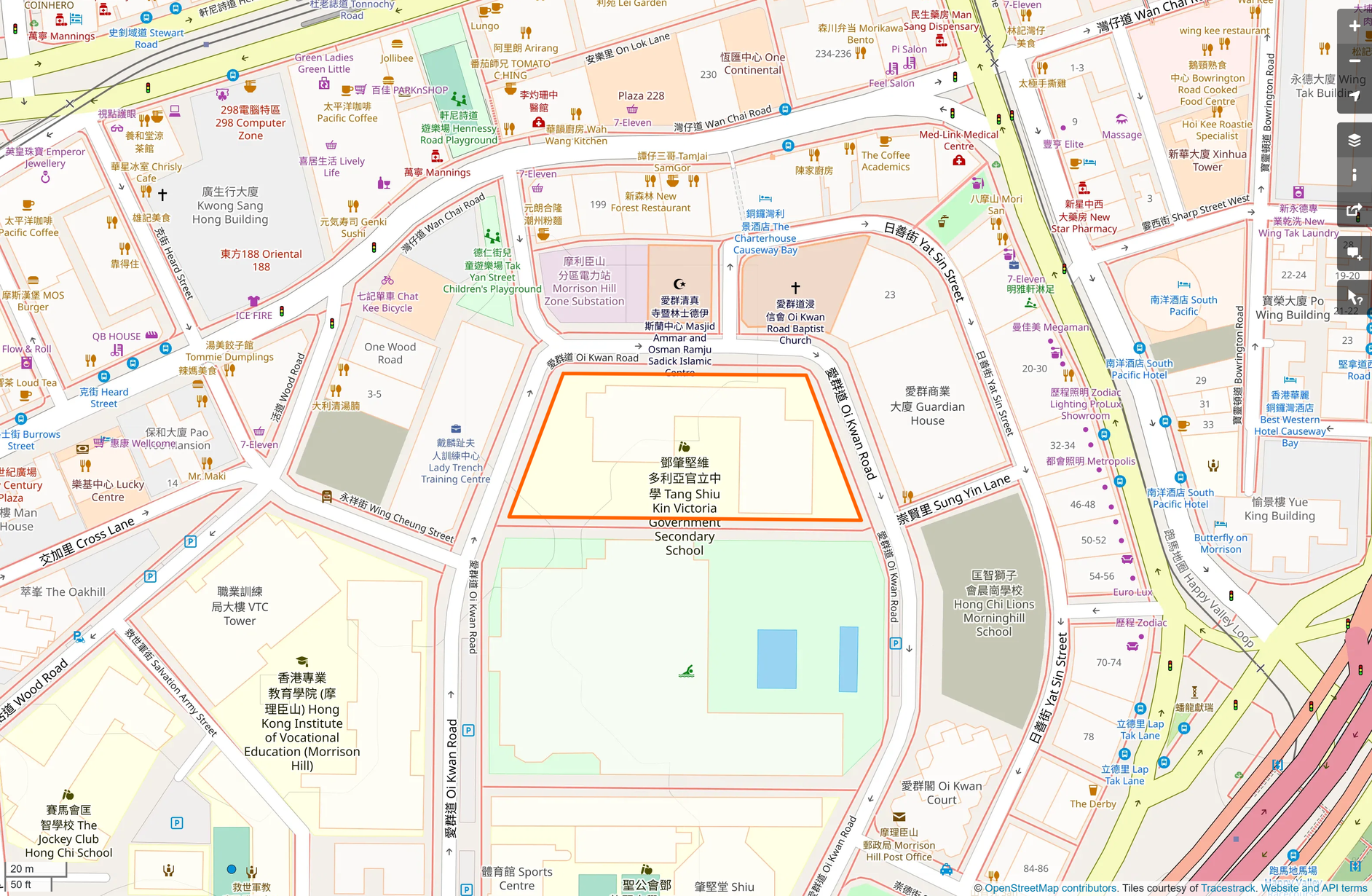 OSM: 鄧肇堅維多利亞官立中學 Tang Shiu Kin Victoria Government Secondary School
