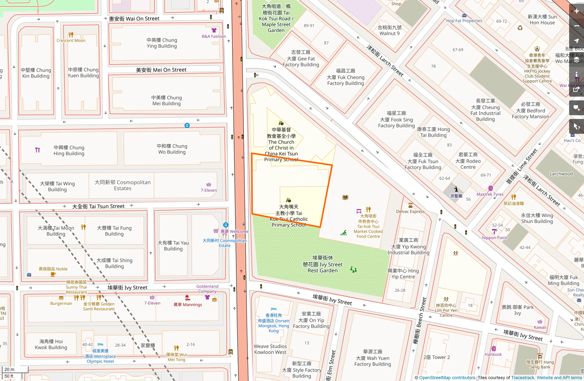 OSM: 大角嘴天主教小學 Tai Kok Tsui Catholic Primary School