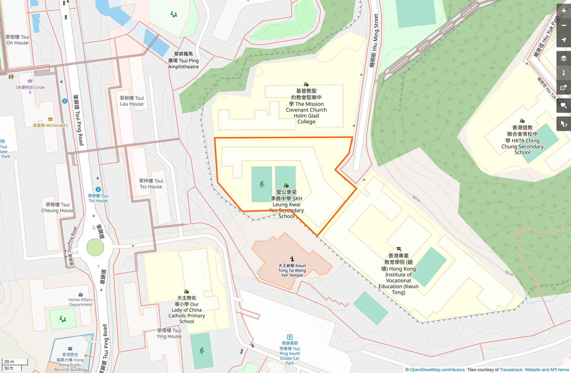 OSM: 聖公會梁季彜中學 SKH Leung Kwai Yee Secondary School