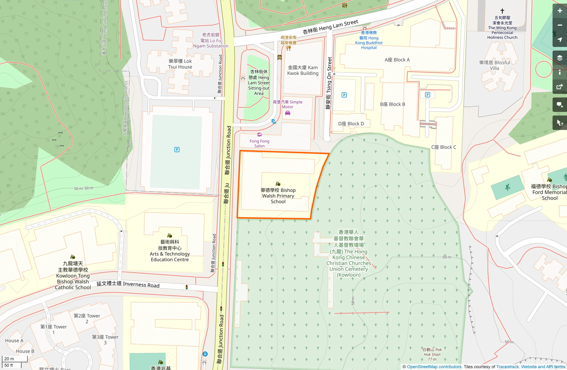 OSM: 華德學校 Bishop Walsh Primary School