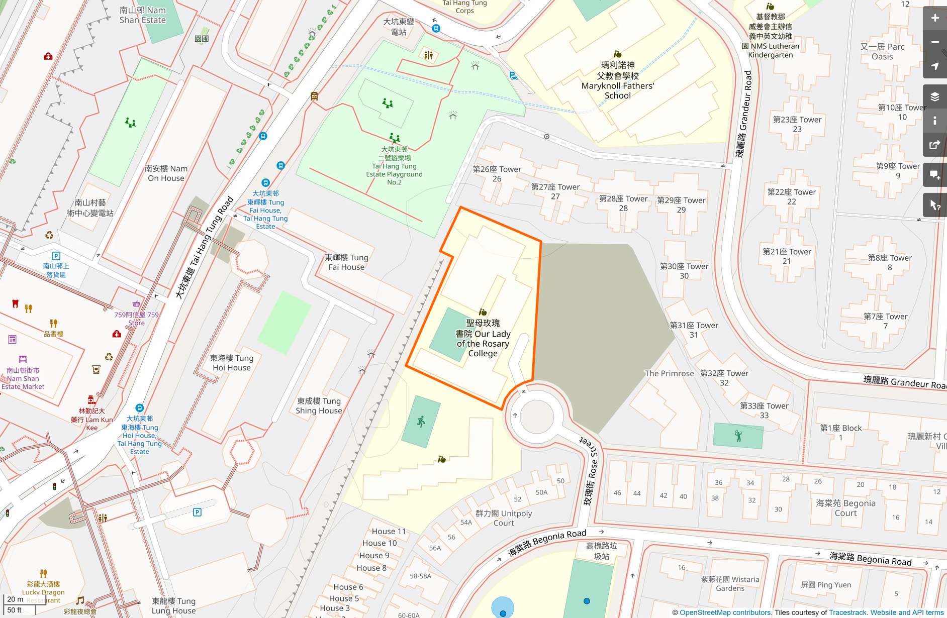 OSM: 聖母玫瑰書院 Our Lady Of The Rosary College