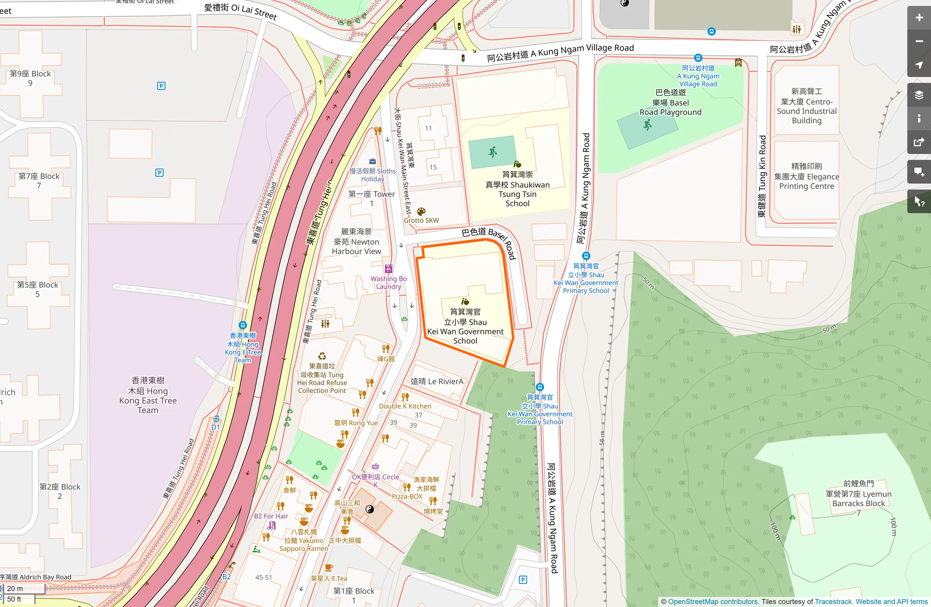 OSM: 筲箕灣官立小學 Shau Kei Wan Government Primary School