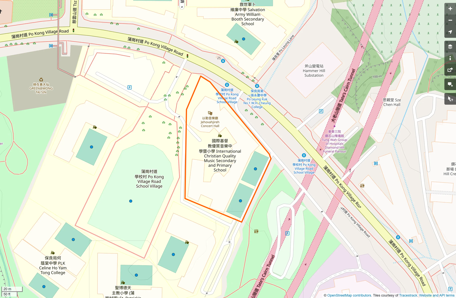 OSM: 國際基督教優質音樂中學暨小學 International Christian Quality Music Secondary and Primary School