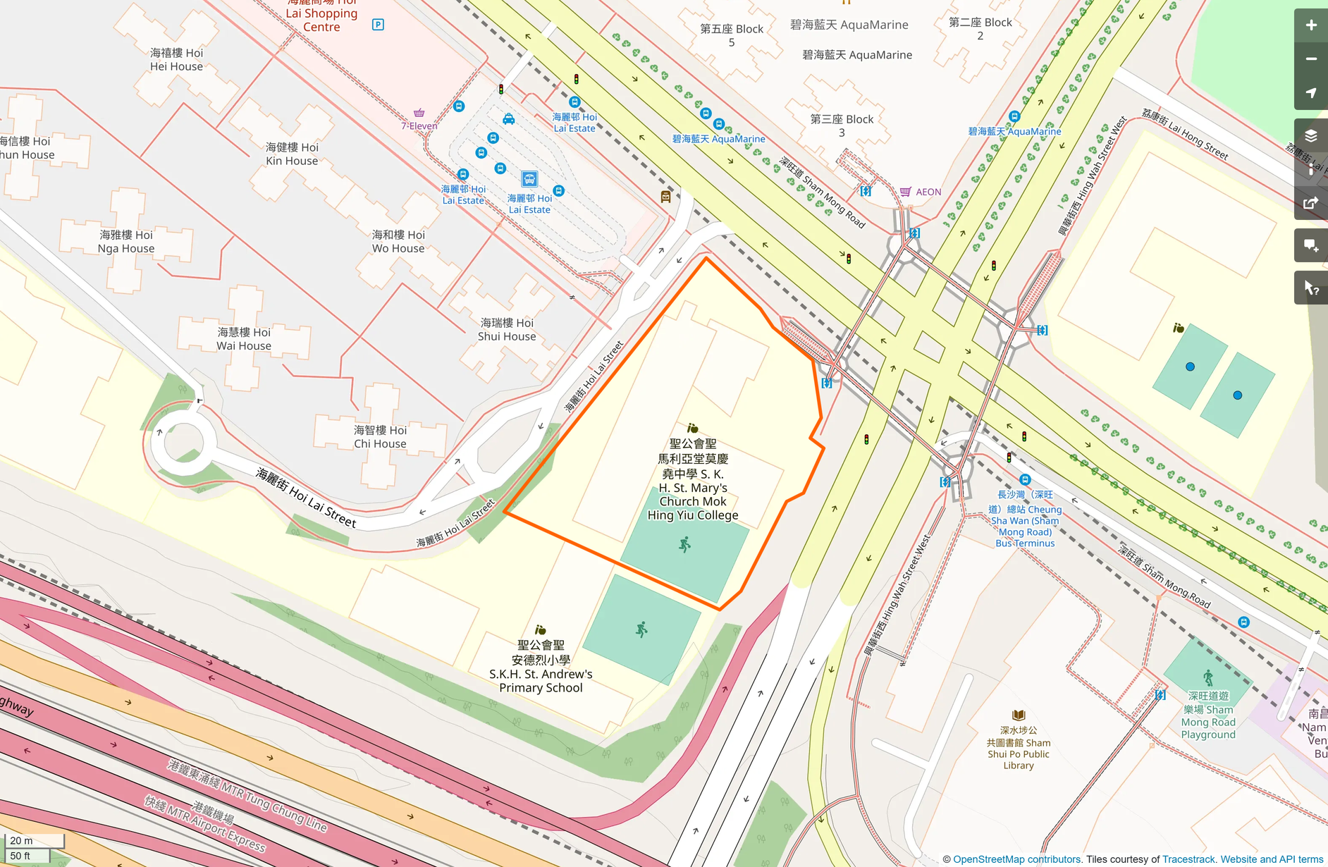 OSM: 莫慶堯中學 SKH St. Mary's Church Mok Hing Yiu College