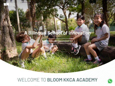 Website Screenshot of Bloom KKCA Academy