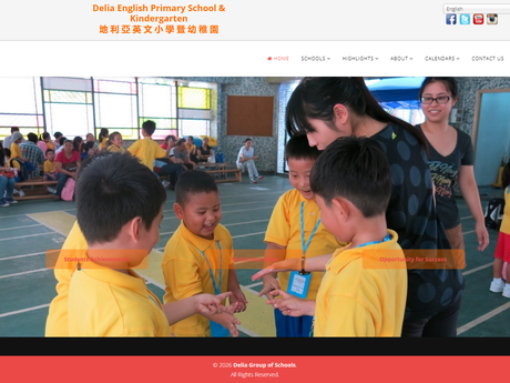 Website Screenshot of Delia English Primary School and Kindergarten