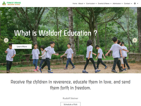 Website Screenshot of Forest House Waldorf School