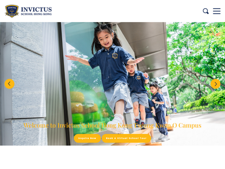 Website Screenshot of Invictus School