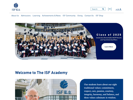 Website Screenshot of The Independent Schools Foundation Academy