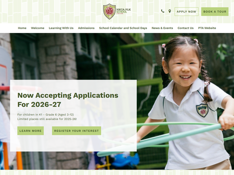 Website Screenshot of HKCA Po Leung Kuk School