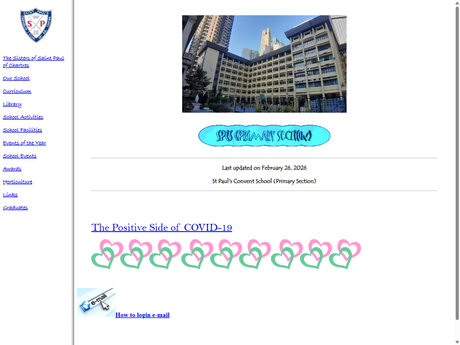 Website Screenshot of St. Paul's Convent School (Primary Section)
