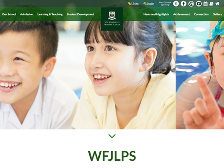 Website Screenshot of W F Joseph Lee Primary School