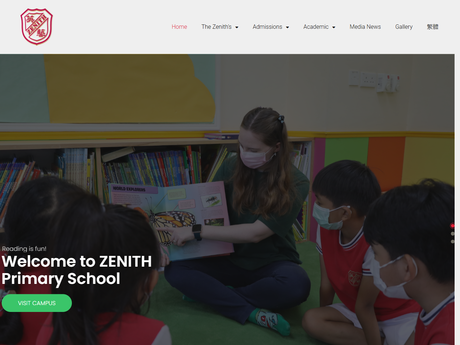 Website Screenshot of Zenith English Primary School
