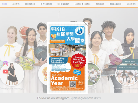 Website Screenshot of Delia Memorial School (Glee Path)