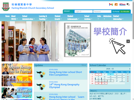Website Screenshot of Fanling Rhenish Church Secondary School
