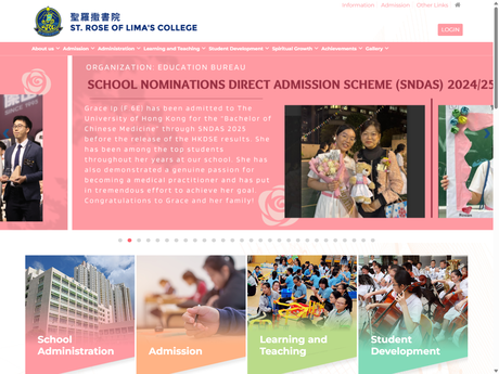 Website Screenshot of St. Rose of Lima's College