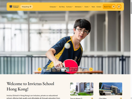 Website Screenshot of Invictus Secondary School