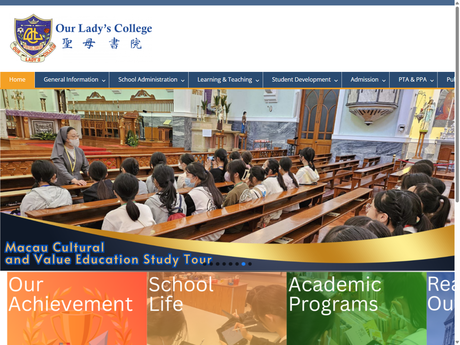 Website Screenshot of Our Lady's College