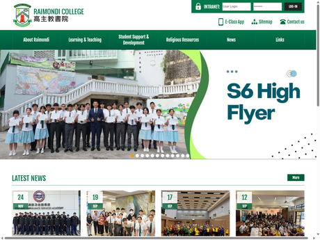 Website Screenshot of Raimondi College